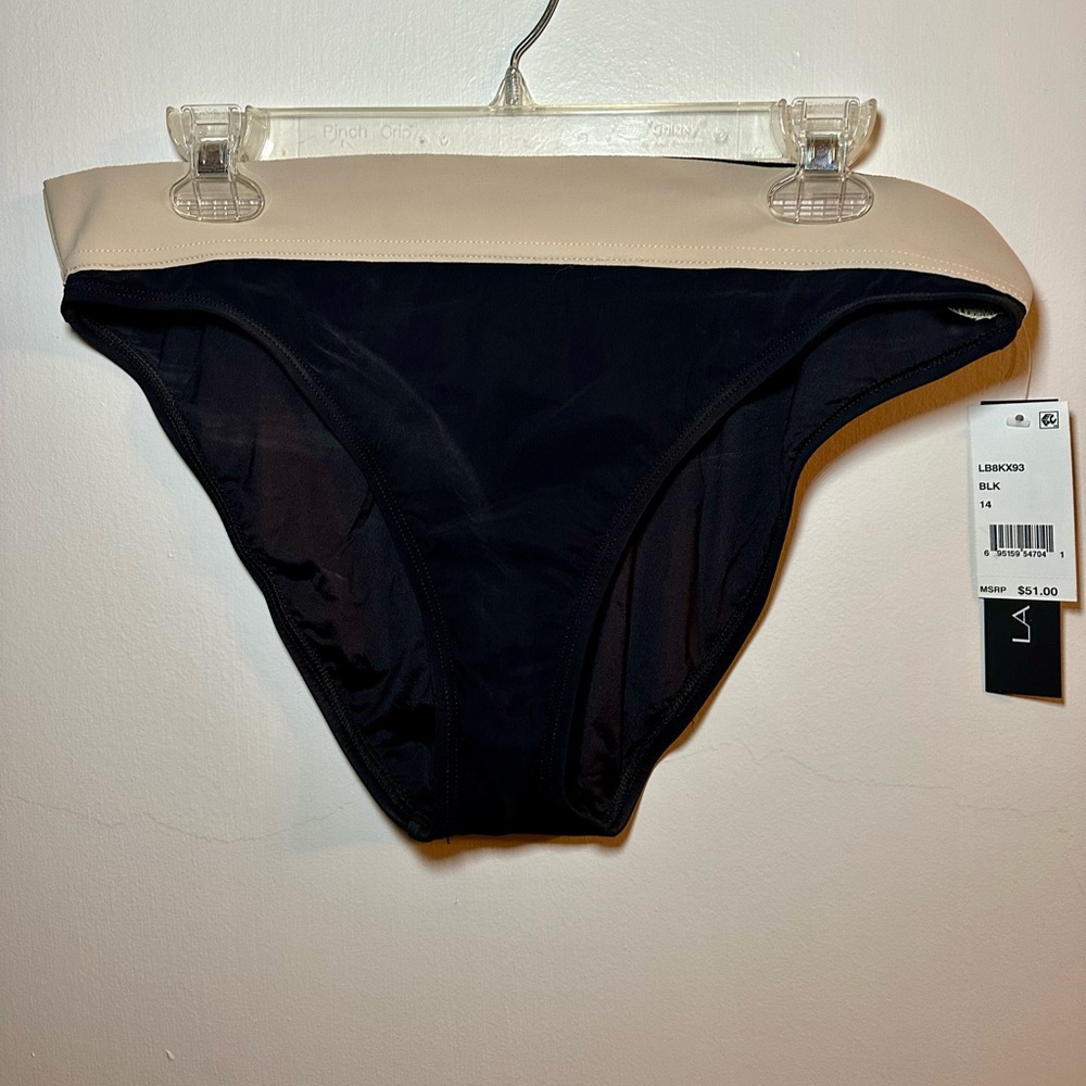NWT La Blanca Bondage Hipster Swim Bottom size 14